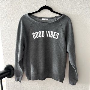 Grayson Threads Grey Good Vibes Womens S crewneck sweatshirt